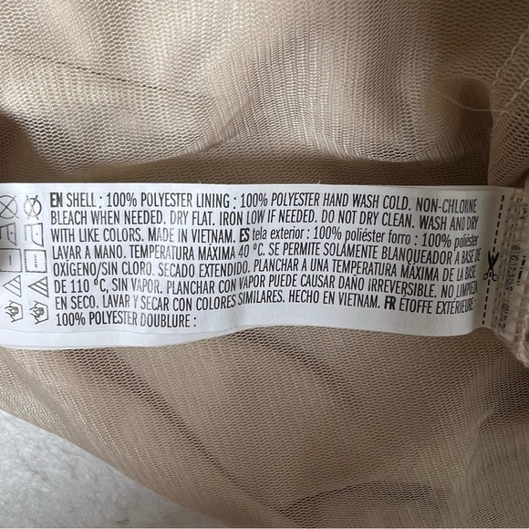 Forever 21 Tan Multilayer Mesh Shirt and Slip Dress Small - Picture 10 of 10